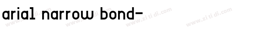 arial narrow bond字体转换